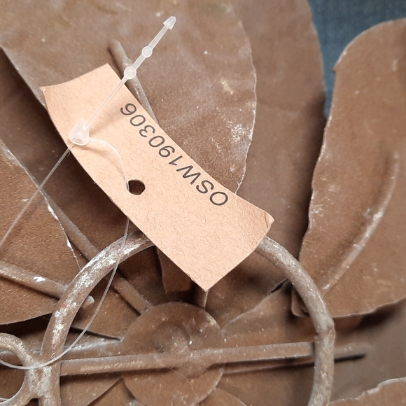 Pink Flower Metal Wall Art Home Décor Hanging Urban Farm Rustic Garden 3pcs NWT - Picture 6 of 6